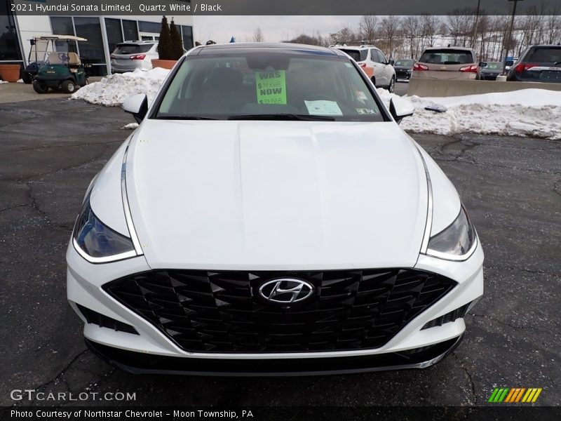 Quartz White / Black 2021 Hyundai Sonata Limited