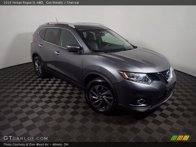 Gun Metallic / Charcoal 2016 Nissan Rogue SL AWD