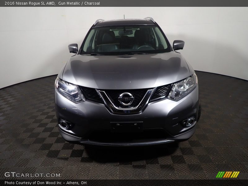 Gun Metallic / Charcoal 2016 Nissan Rogue SL AWD