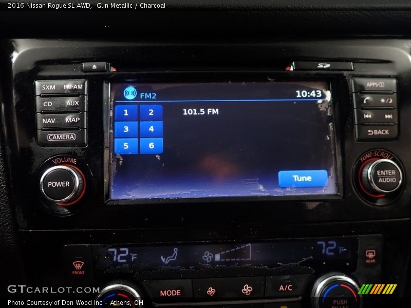 Gun Metallic / Charcoal 2016 Nissan Rogue SL AWD