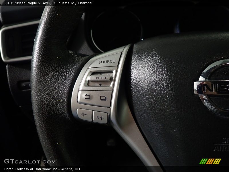 Gun Metallic / Charcoal 2016 Nissan Rogue SL AWD