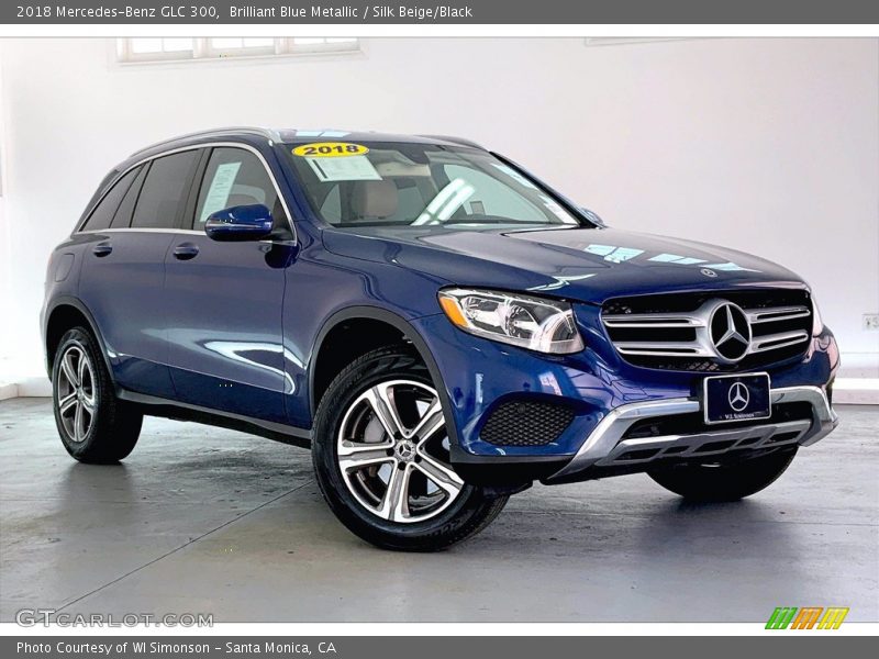 Brilliant Blue Metallic / Silk Beige/Black 2018 Mercedes-Benz GLC 300