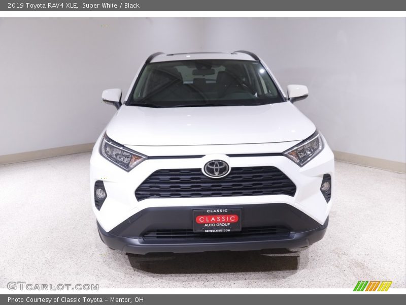 Super White / Black 2019 Toyota RAV4 XLE