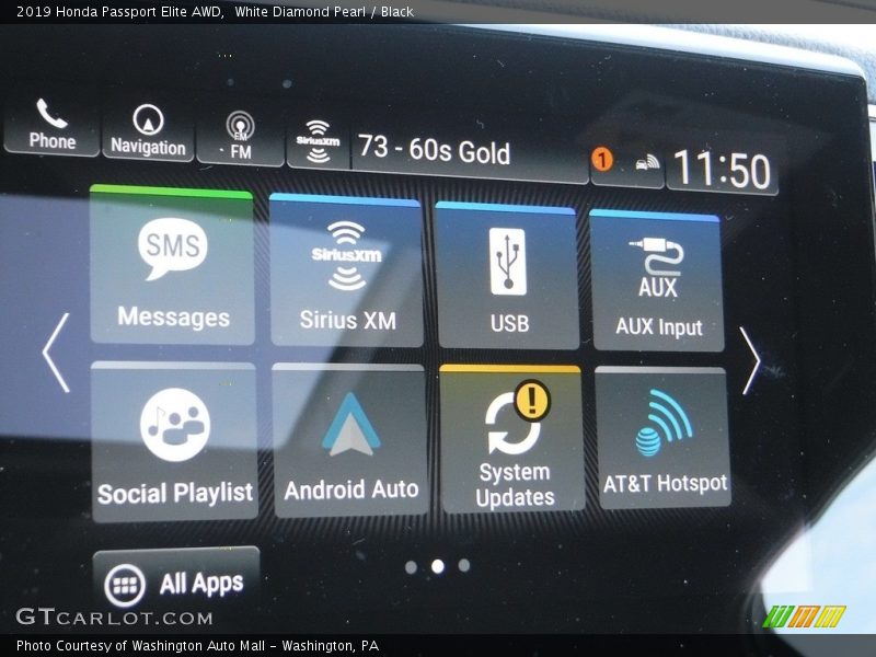 White Diamond Pearl / Black 2019 Honda Passport Elite AWD