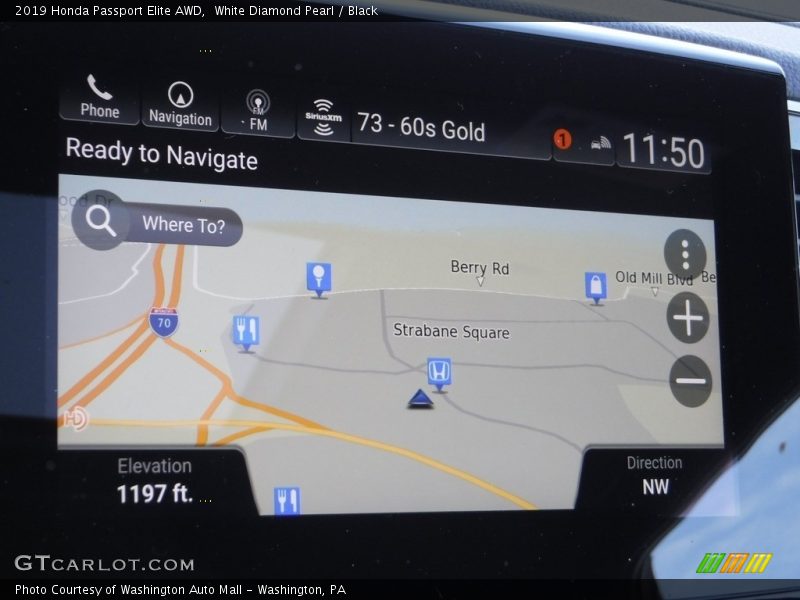 White Diamond Pearl / Black 2019 Honda Passport Elite AWD