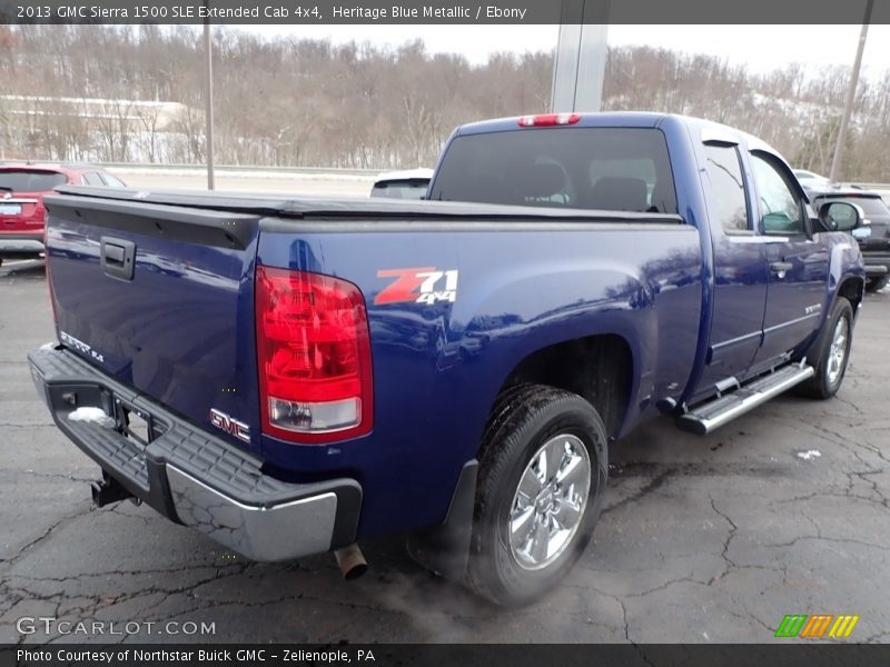 Heritage Blue Metallic / Ebony 2013 GMC Sierra 1500 SLE Extended Cab 4x4