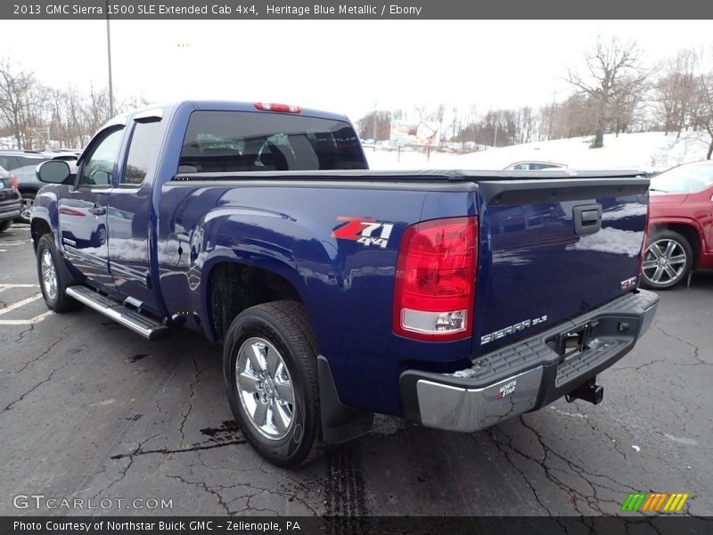 Heritage Blue Metallic / Ebony 2013 GMC Sierra 1500 SLE Extended Cab 4x4