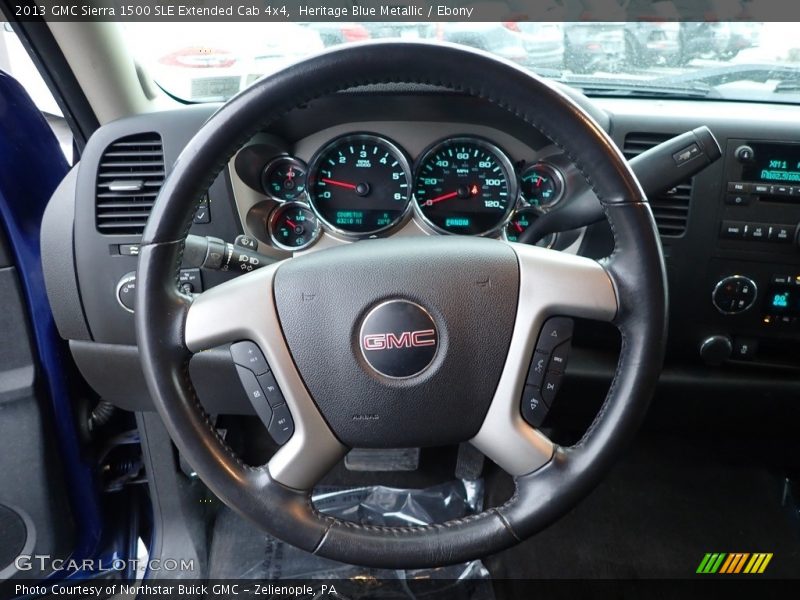 Heritage Blue Metallic / Ebony 2013 GMC Sierra 1500 SLE Extended Cab 4x4