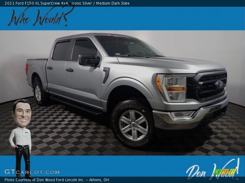 Iconic Silver / Medium Dark Slate 2021 Ford F150 XL SuperCrew 4x4