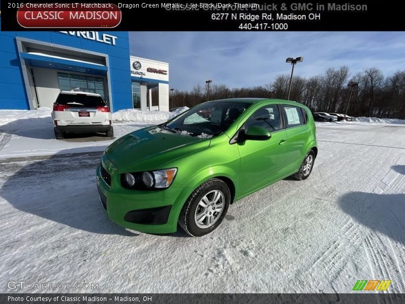Dragon Green Metallic / Jet Black/Dark Titanium 2016 Chevrolet Sonic LT Hatchback