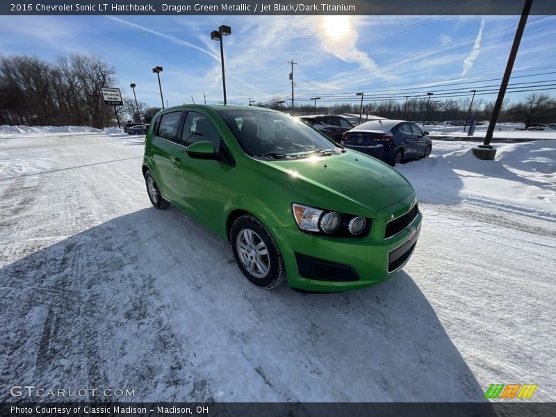 Dragon Green Metallic / Jet Black/Dark Titanium 2016 Chevrolet Sonic LT Hatchback