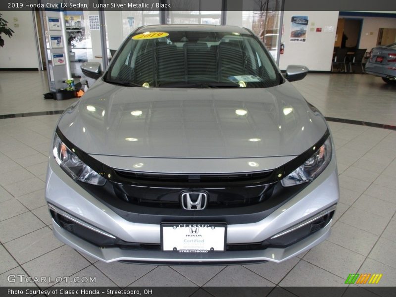 Lunar Silver Metallic / Black 2019 Honda Civic LX Sedan