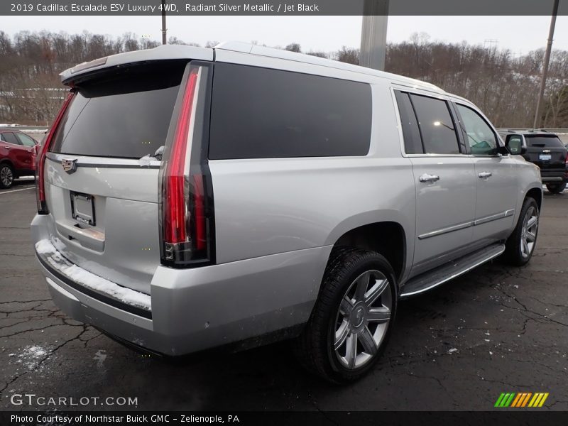 Radiant Silver Metallic / Jet Black 2019 Cadillac Escalade ESV Luxury 4WD