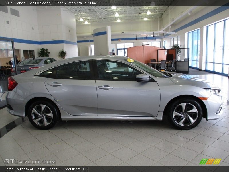 Lunar Silver Metallic / Black 2019 Honda Civic LX Sedan