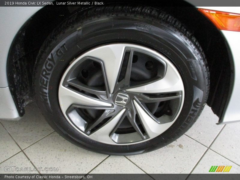 Lunar Silver Metallic / Black 2019 Honda Civic LX Sedan
