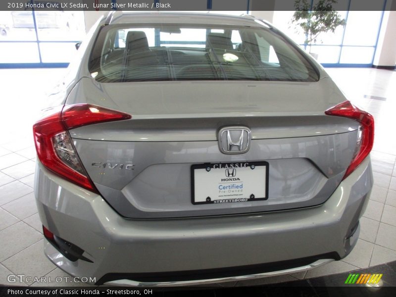 Lunar Silver Metallic / Black 2019 Honda Civic LX Sedan