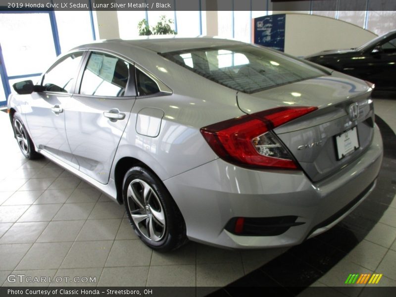 Lunar Silver Metallic / Black 2019 Honda Civic LX Sedan