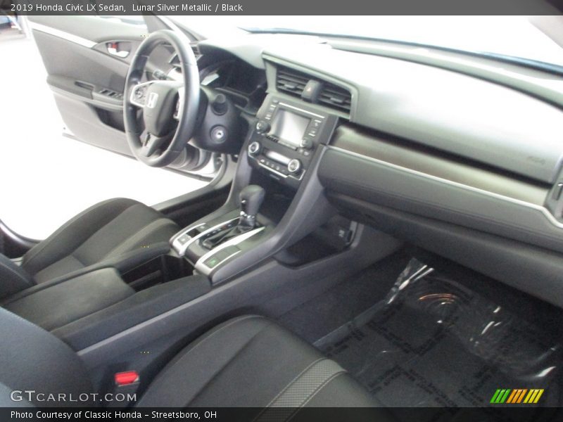Lunar Silver Metallic / Black 2019 Honda Civic LX Sedan