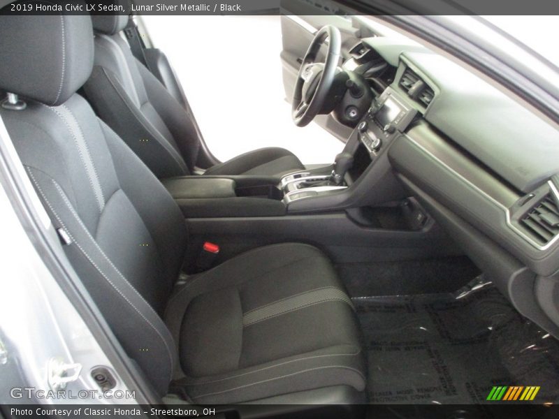 Lunar Silver Metallic / Black 2019 Honda Civic LX Sedan