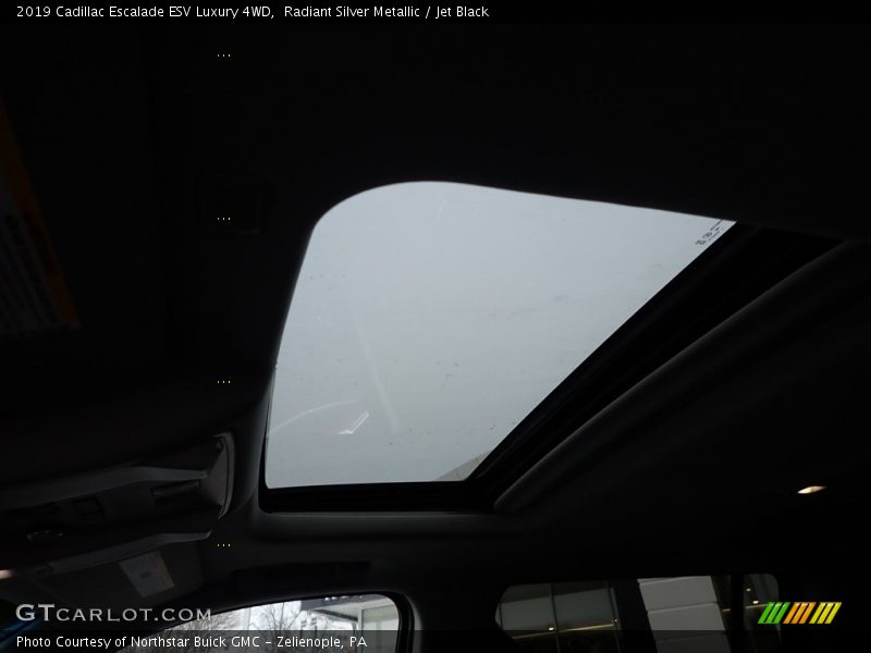 Radiant Silver Metallic / Jet Black 2019 Cadillac Escalade ESV Luxury 4WD