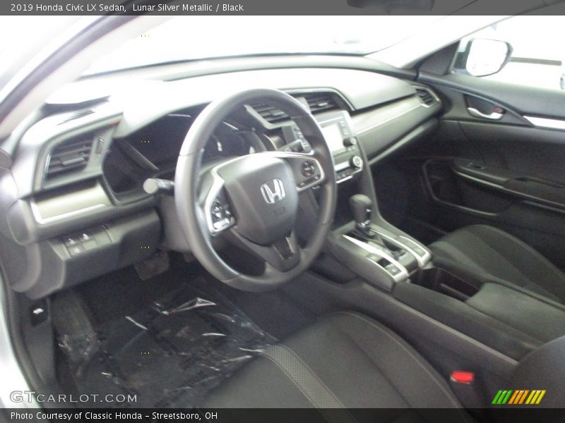 Lunar Silver Metallic / Black 2019 Honda Civic LX Sedan