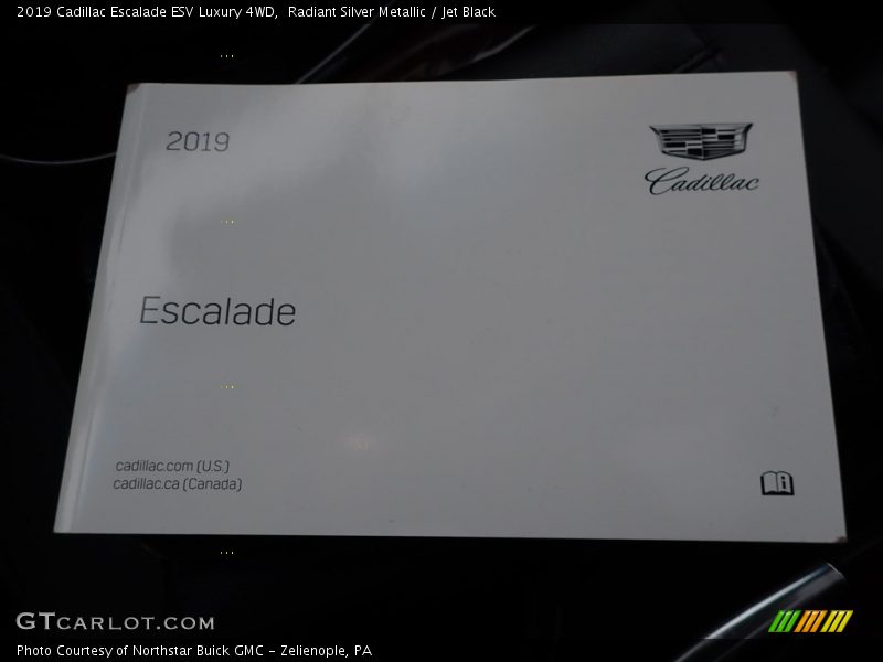 Radiant Silver Metallic / Jet Black 2019 Cadillac Escalade ESV Luxury 4WD