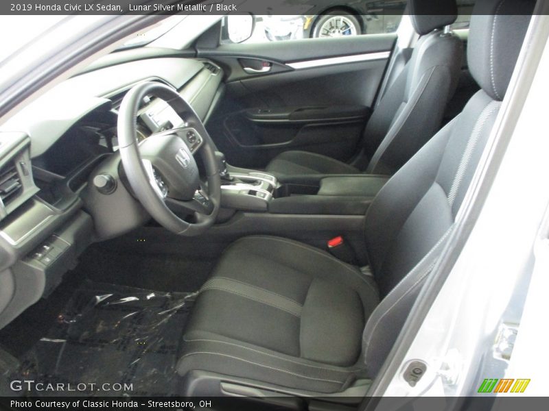 Lunar Silver Metallic / Black 2019 Honda Civic LX Sedan
