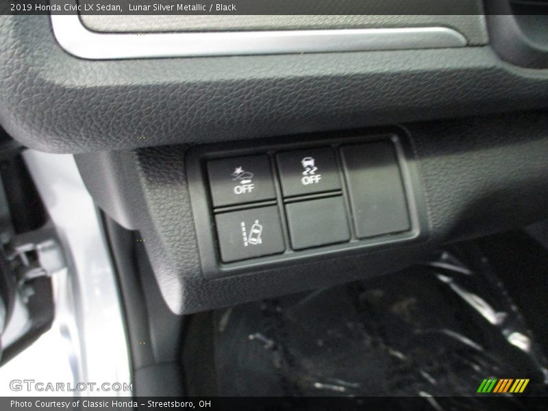 Lunar Silver Metallic / Black 2019 Honda Civic LX Sedan