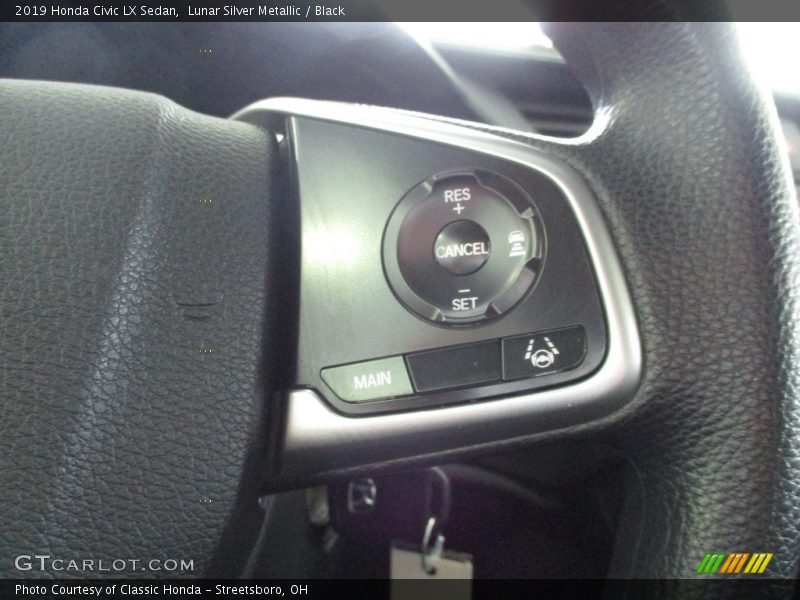 Lunar Silver Metallic / Black 2019 Honda Civic LX Sedan