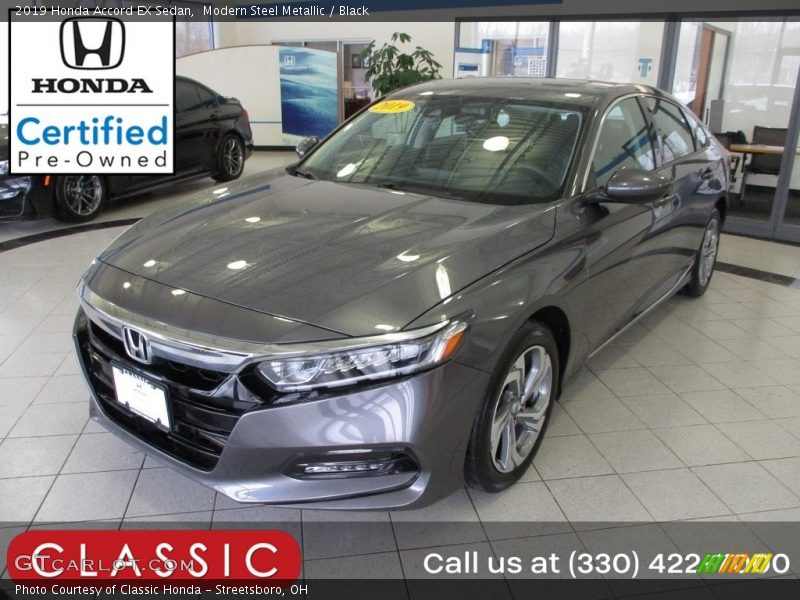 Modern Steel Metallic / Black 2019 Honda Accord EX Sedan
