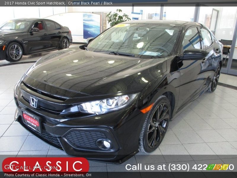 Crystal Black Pearl / Black 2017 Honda Civic Sport Hatchback