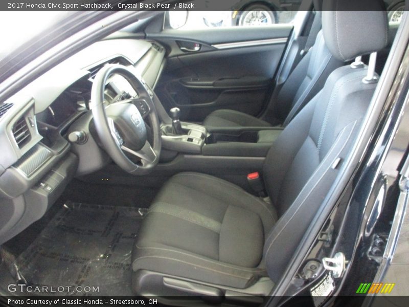 Front Seat of 2017 Civic Sport Hatchback