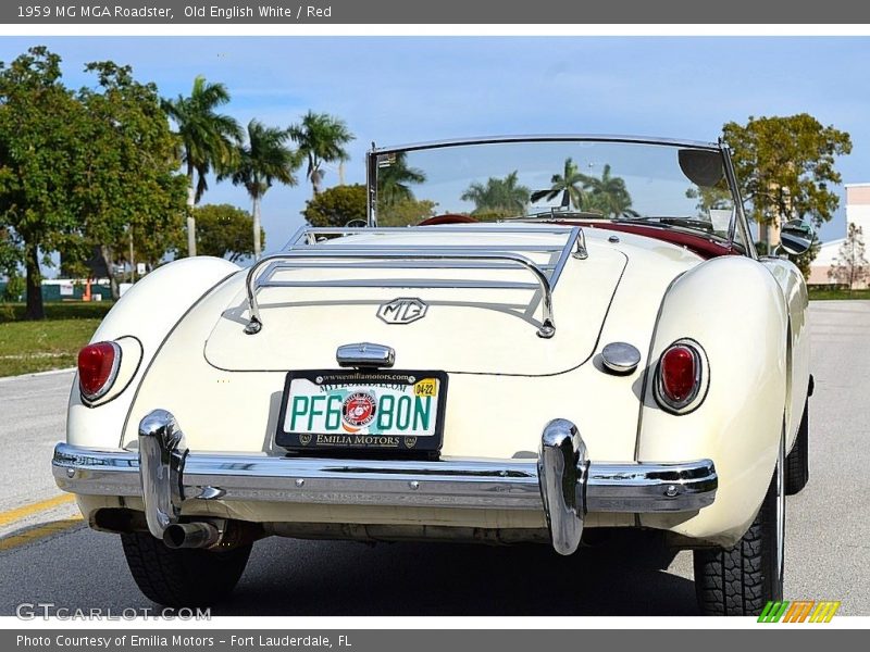 Old English White / Red 1959 MG MGA Roadster