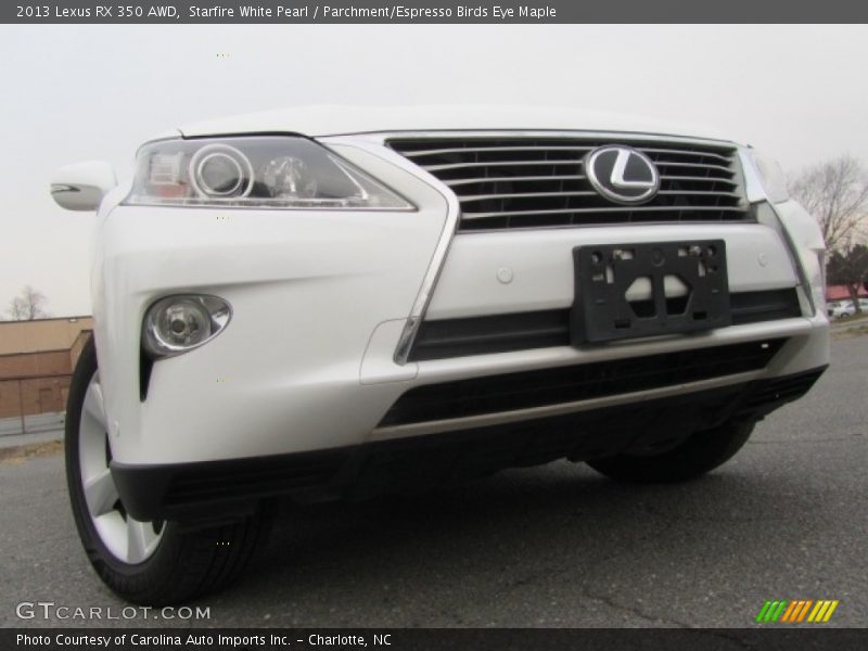 Starfire White Pearl / Parchment/Espresso Birds Eye Maple 2013 Lexus RX 350 AWD