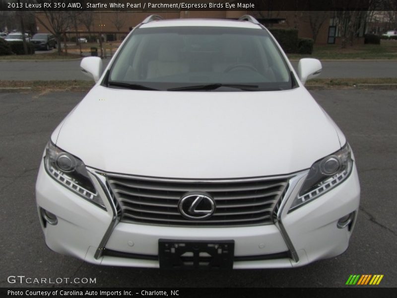 Starfire White Pearl / Parchment/Espresso Birds Eye Maple 2013 Lexus RX 350 AWD