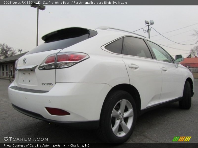 Starfire White Pearl / Parchment/Espresso Birds Eye Maple 2013 Lexus RX 350 AWD
