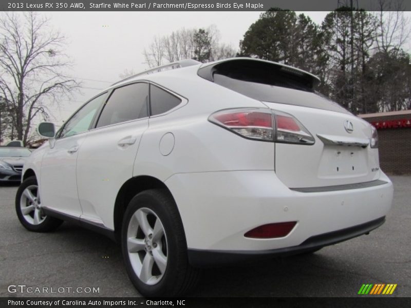 Starfire White Pearl / Parchment/Espresso Birds Eye Maple 2013 Lexus RX 350 AWD
