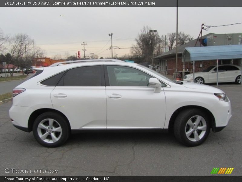 Starfire White Pearl / Parchment/Espresso Birds Eye Maple 2013 Lexus RX 350 AWD