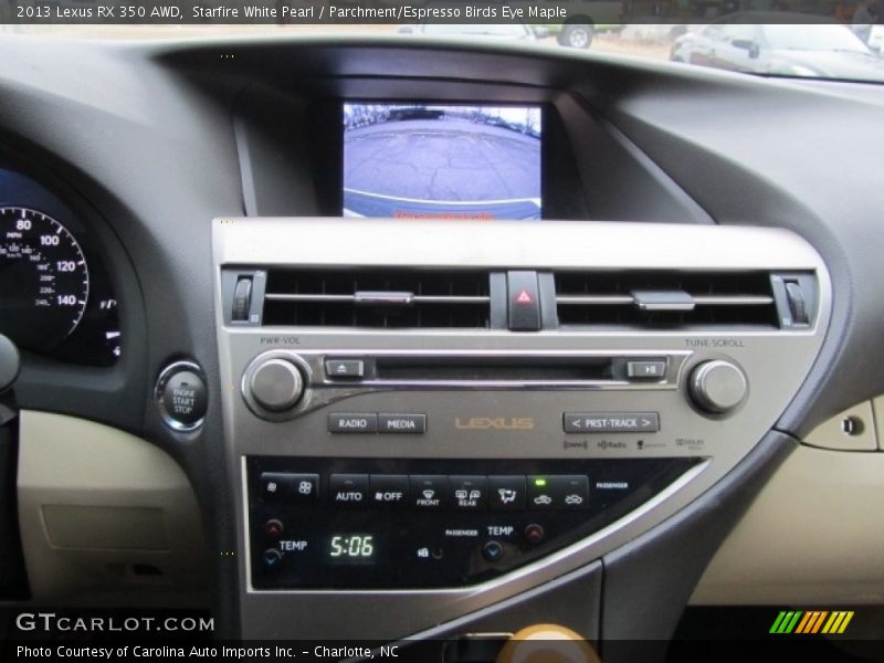 Starfire White Pearl / Parchment/Espresso Birds Eye Maple 2013 Lexus RX 350 AWD
