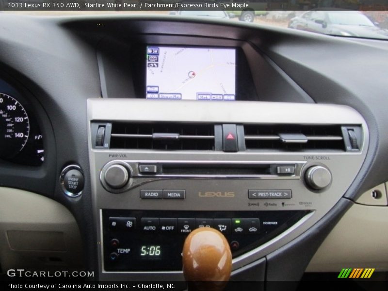 Starfire White Pearl / Parchment/Espresso Birds Eye Maple 2013 Lexus RX 350 AWD