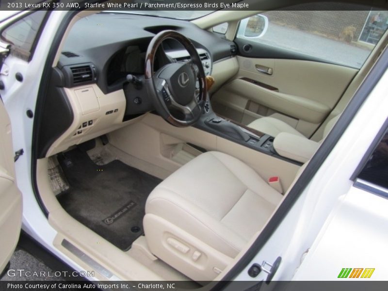 Starfire White Pearl / Parchment/Espresso Birds Eye Maple 2013 Lexus RX 350 AWD