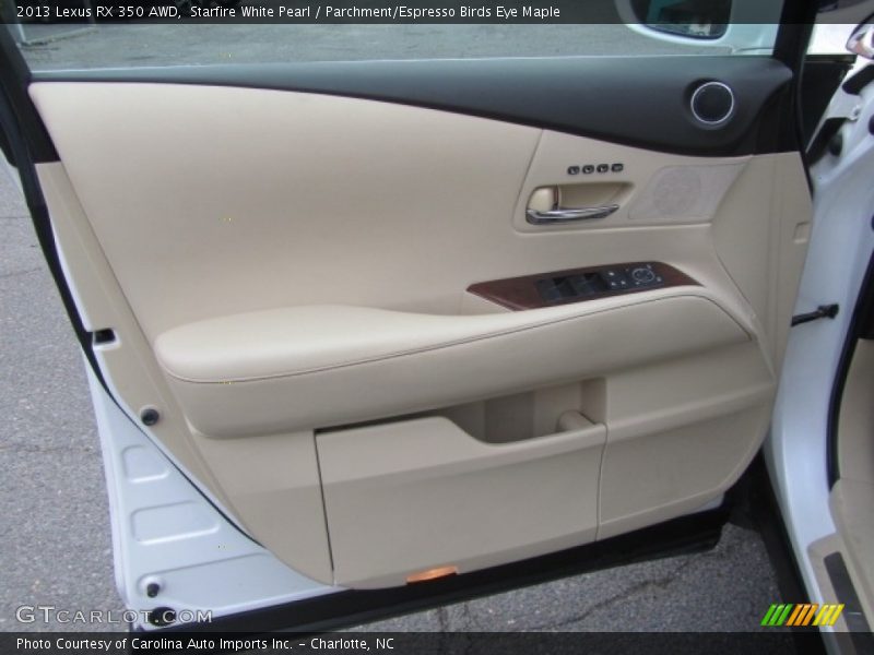 Starfire White Pearl / Parchment/Espresso Birds Eye Maple 2013 Lexus RX 350 AWD