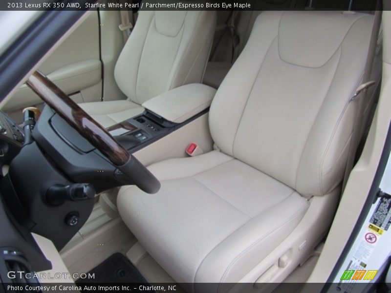 Starfire White Pearl / Parchment/Espresso Birds Eye Maple 2013 Lexus RX 350 AWD