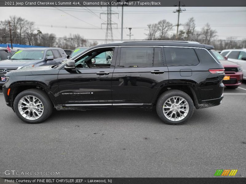 Diamond Black Crystal Pearl / Tupelo/Black 2021 Jeep Grand Cherokee L Summit 4x4
