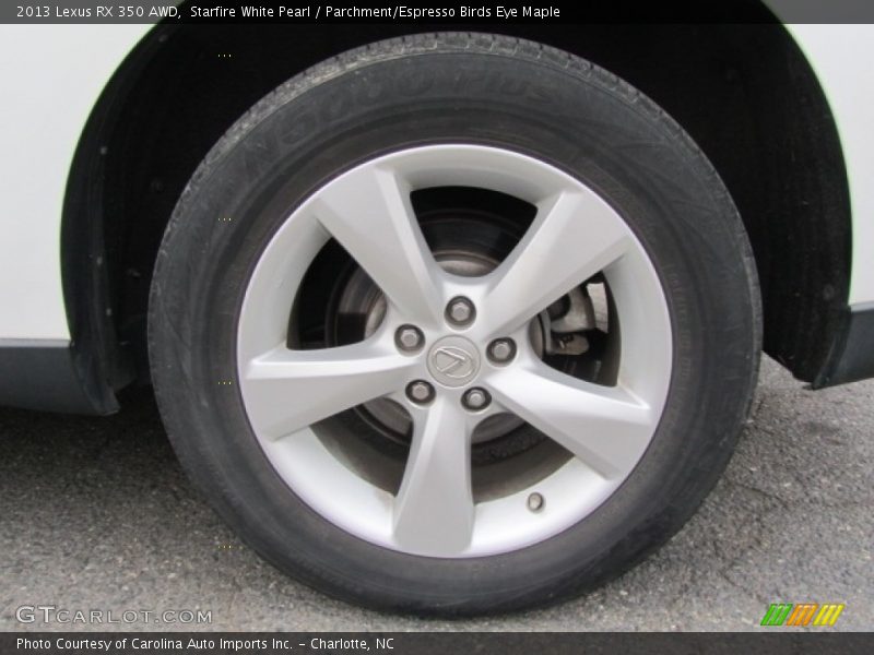 Starfire White Pearl / Parchment/Espresso Birds Eye Maple 2013 Lexus RX 350 AWD