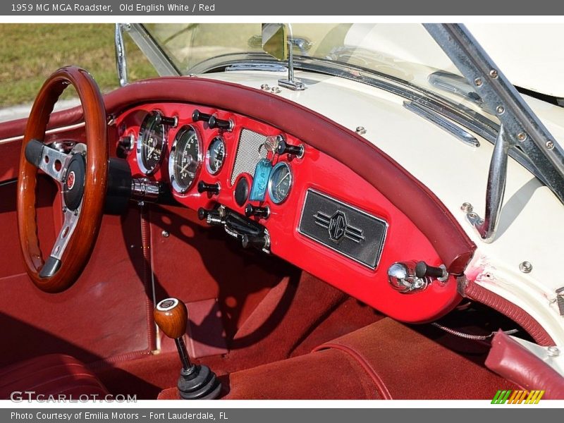 Controls of 1959 MGA Roadster