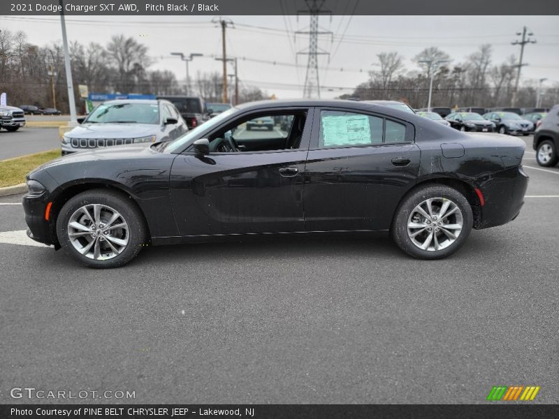 Pitch Black / Black 2021 Dodge Charger SXT AWD