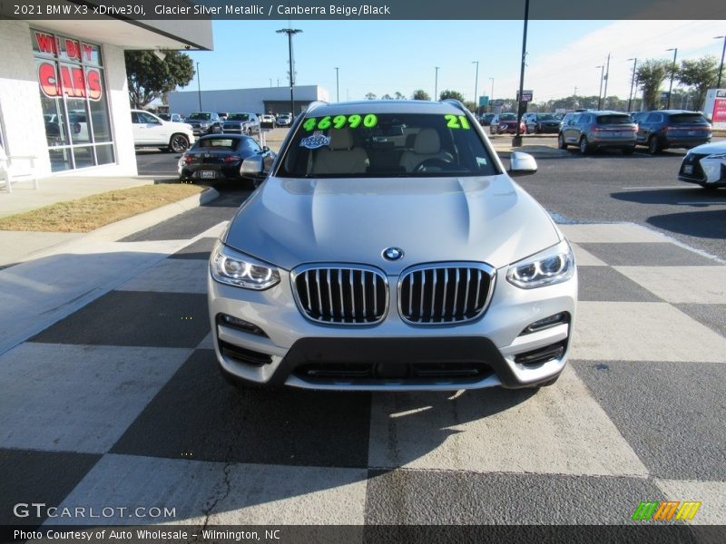 Glacier Silver Metallic / Canberra Beige/Black 2021 BMW X3 xDrive30i