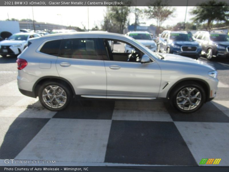 Glacier Silver Metallic / Canberra Beige/Black 2021 BMW X3 xDrive30i