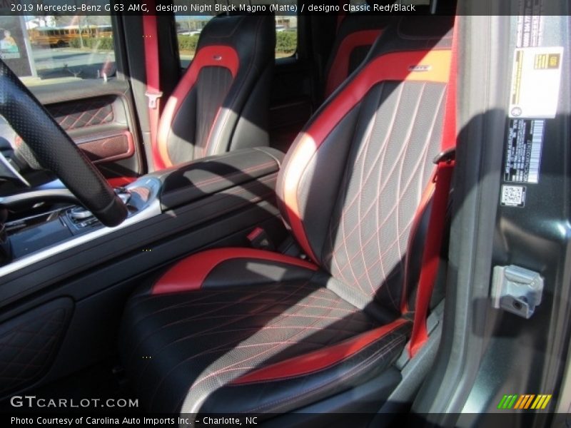 designo Night Black Magno (Matte) / designo Classic Red/Black 2019 Mercedes-Benz G 63 AMG
